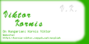 viktor kornis business card